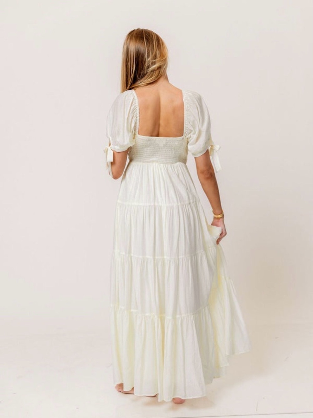 Worth Collective Grayson Maxi Dress in Cream - Picture 3 of 7